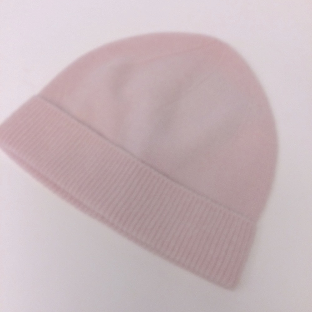 PHENIX CASHMERE KNIT CUFFED BEANIE PINK OS NWT